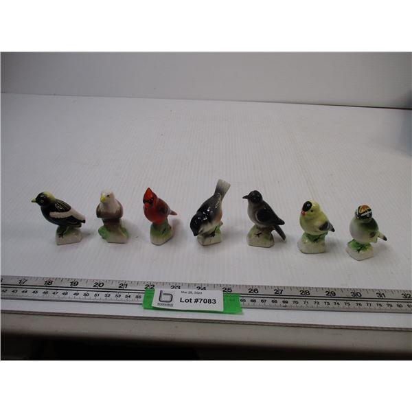 (7) Fender Leaf Tea Bird Figures (Some Damage)