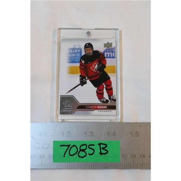 2022 Upper Deck Connor Bedard Team Canada World Jr. Card in Protective Case