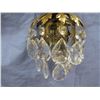 Image 6 : (2X Bid Price) Brass Ceiling Lights w/Prisms (3 prisms are missing)