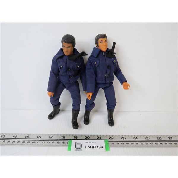 (2) 1970's 8" Swat Action Figurines