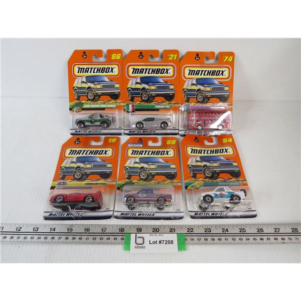 (6) Match Box Mattel Wheels