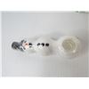Image 3 : (New) Snowman Pipe (rubber pipe w/glass bowl)