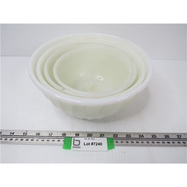 (4) Fire King Mixing Bowls (have wear)
