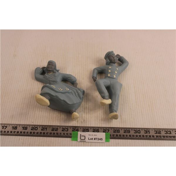 (2) Chalkware Wall Decorations