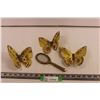 Image 1 : Tin Butterfly's And Brass Tennis Racket