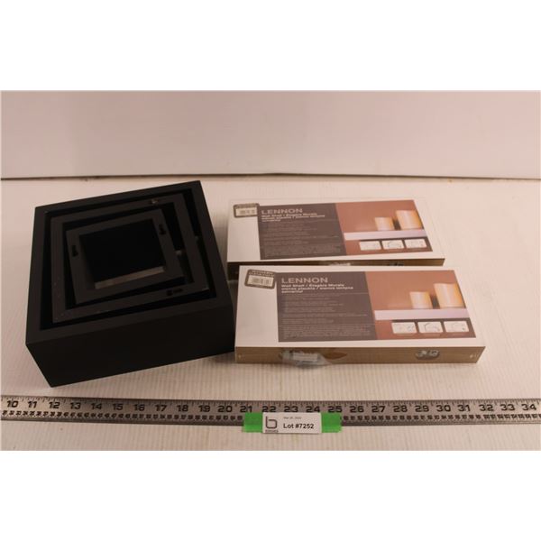 (2) Wall Shelves And (3) Box Shelves