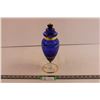 Image 1 : Blue Glass Lidded Vase