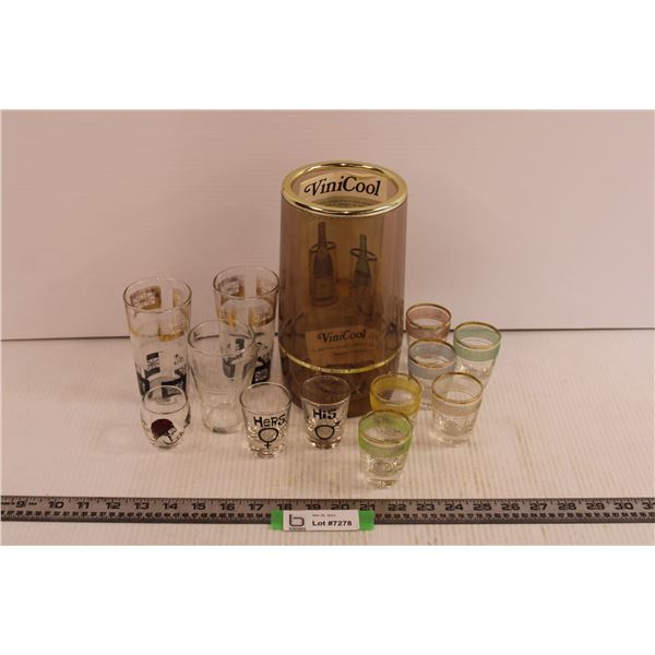 ViniCool + Assorted Shot Glasses & Tumblers