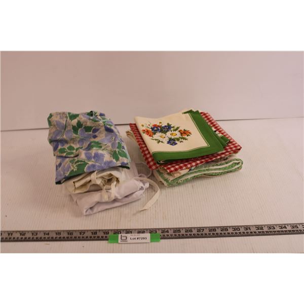 Flat of Aprons & Tablecloths (Not all Pictured)