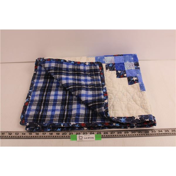 Hand Quilted Baby Blanket (40" x 33")