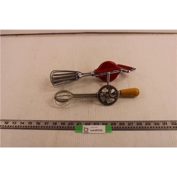 (2) Hand Powered Whisks