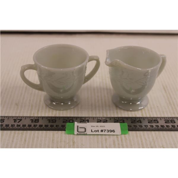 Fire King Sugar and Cream Bowls