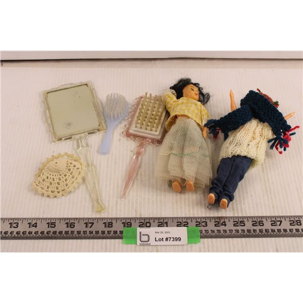 (2) VTG Reliable Dress Me Dolls + Miscellaneous