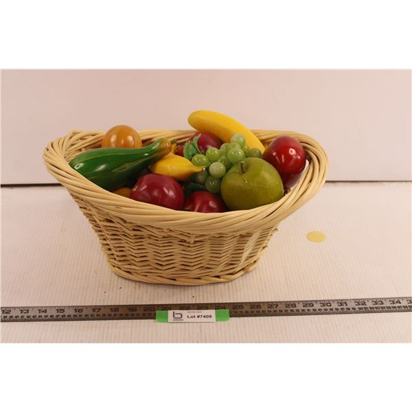 Basket of Fake Fruit