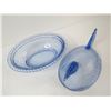 Image 3 : Decanter/Vase? (Lid does not belong to it - has chips - Blue Glass Hen on a Nest Dish (nice shape no