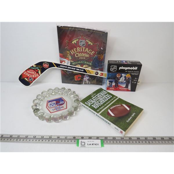 Molson Canadian Ashtray - NHL Play Mobil Stanley Cup - 2019 Heritage Classic Game Program & Collecto