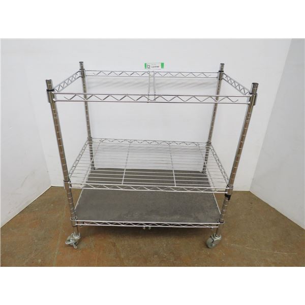 *Metal Wheeled Cart (15" x 25" x 27")