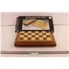 Image 1 : Tapered Wood Chess Cabinet with Chessman