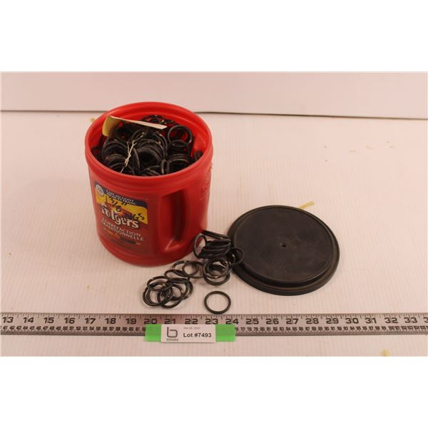 Pail of 1 3/8" O.D. Rubber O-Rings