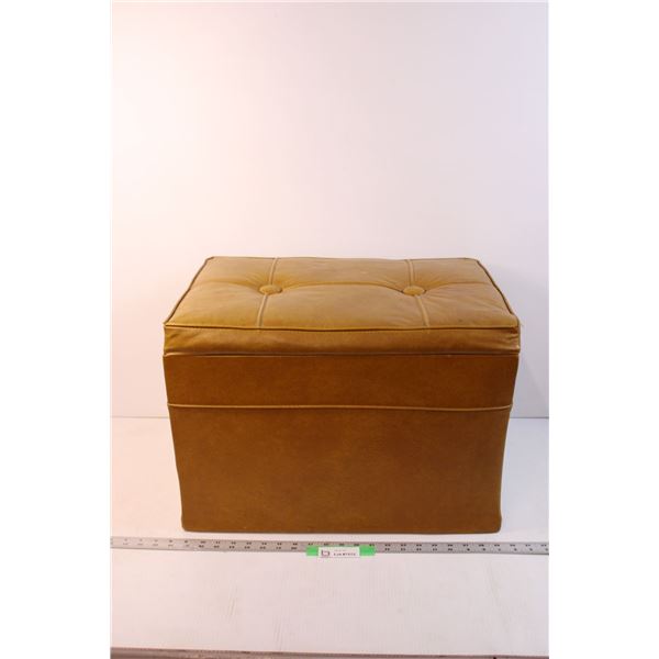 Record Box/Ottoman with Records Inside