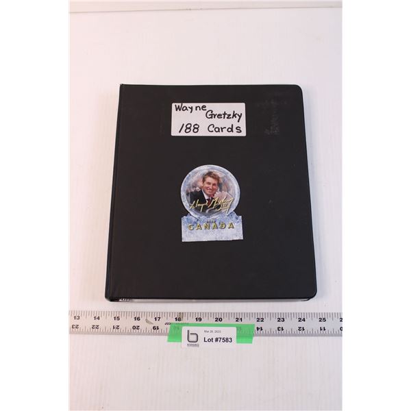 Binder of 188 Wayne Gretzky NHL Hockey Trading Cards