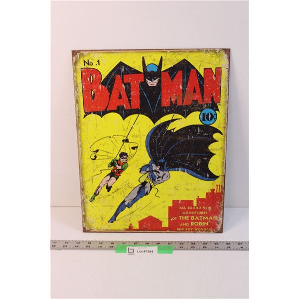 Bat Man Tin Plate
