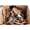 Image 3 : Box of Assorted Scraps of Leather