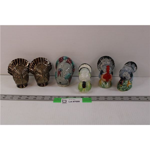 (6) Turkey Salt and Pepper Shakers