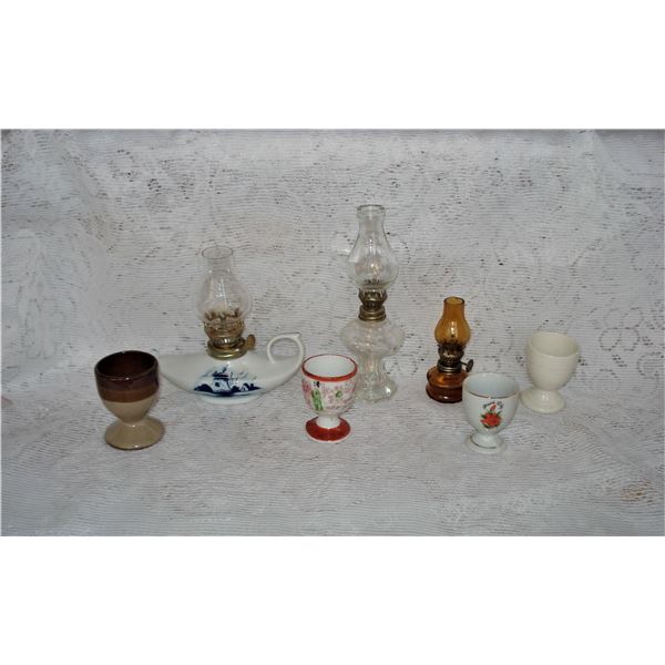 Oil Lamps and Egg Cups