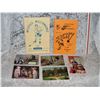 Image 1 : Sk Hockey Teams yrar book and Program/ Indiginous vintage Postcards
