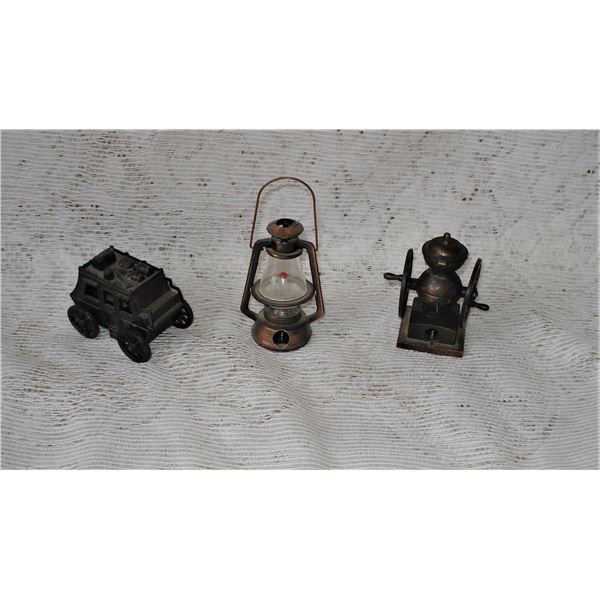 3 Figural Metal Pencil Sharpeners