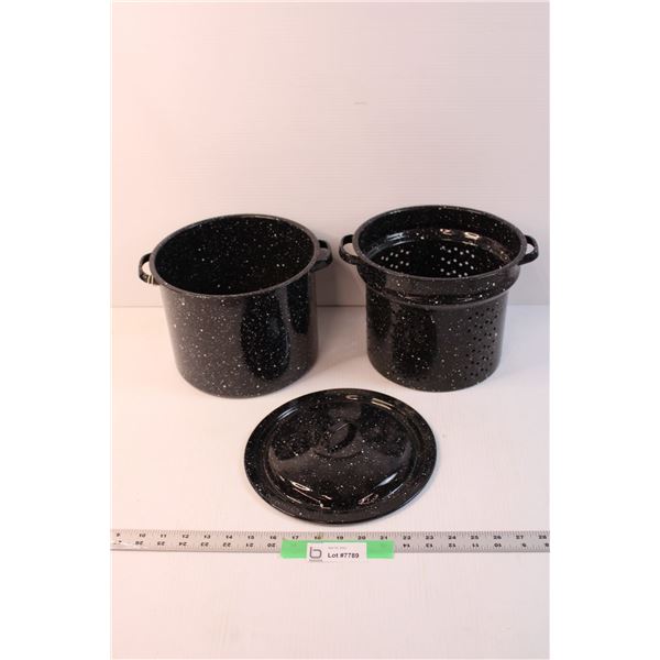 Enamel Pots with Lid