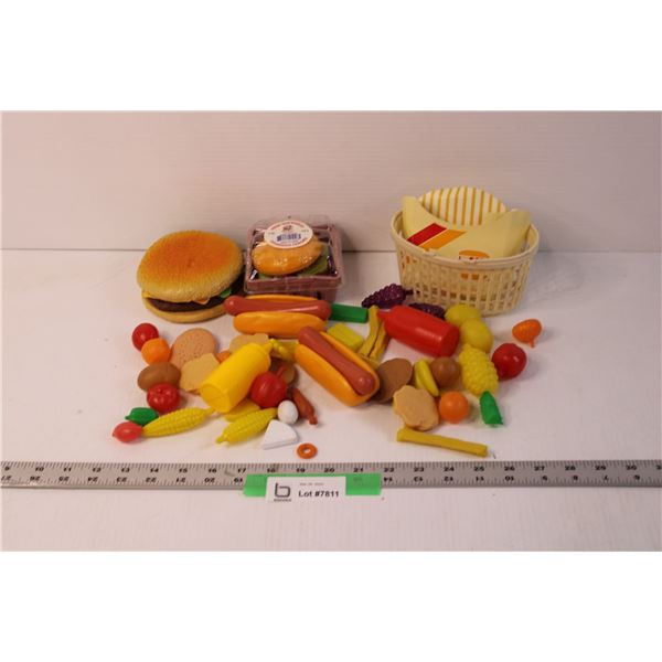 Lot of Assorted Plastic Toy Food