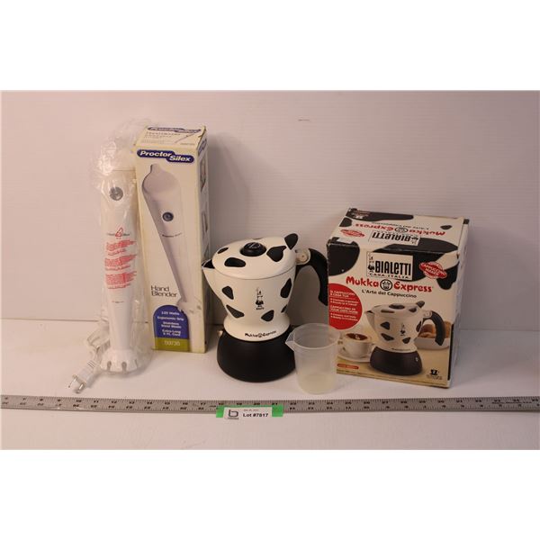 Cappuccino Maker and Hand Mixer (NIB, Working)
