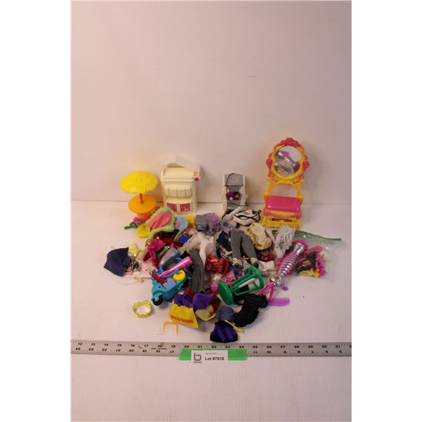 Lot of Barbie Accessories and Clothing