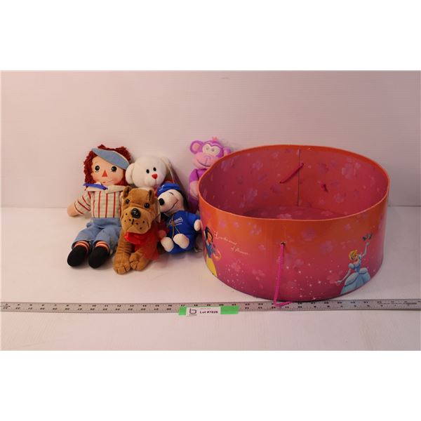 Bin of Assorted Stuffed Animals