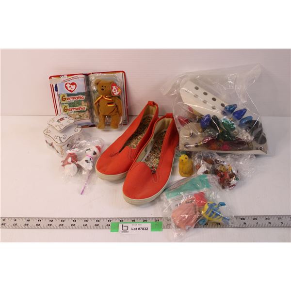 Lot of Misc. Items - Women's Shoes, Lightbulbs, Toys