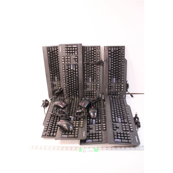 Box of Lenovo Keyboards and Mice (Working)