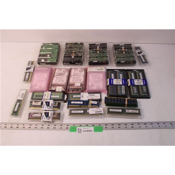 Box of Computer Server Hard Drives and Ram (Working)