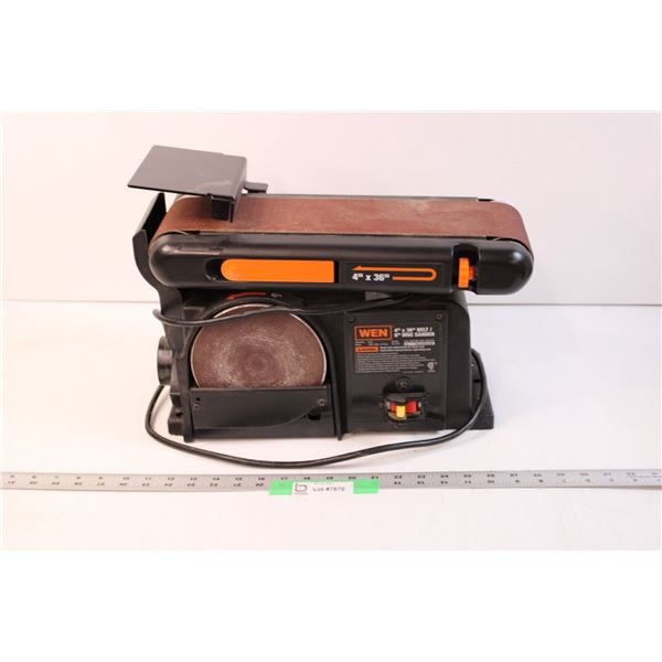 Wen 4" x 36" Belt 6" Disc Sander (Not Tested)