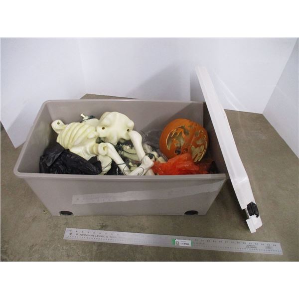 *Wheeled Tote w/ Halloween Decorations