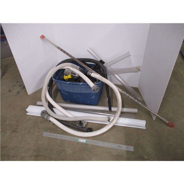 *Tote w/ Central Vac Pipe and Misc.