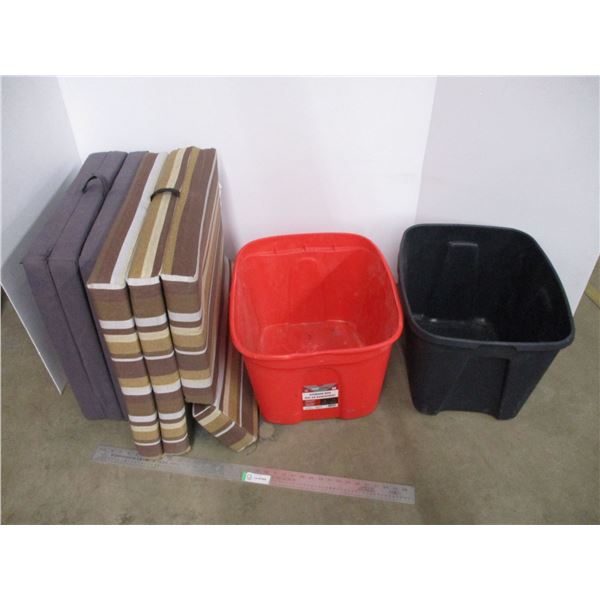 *(2) Totes (No Lids) + (2) Sleeping Mats
