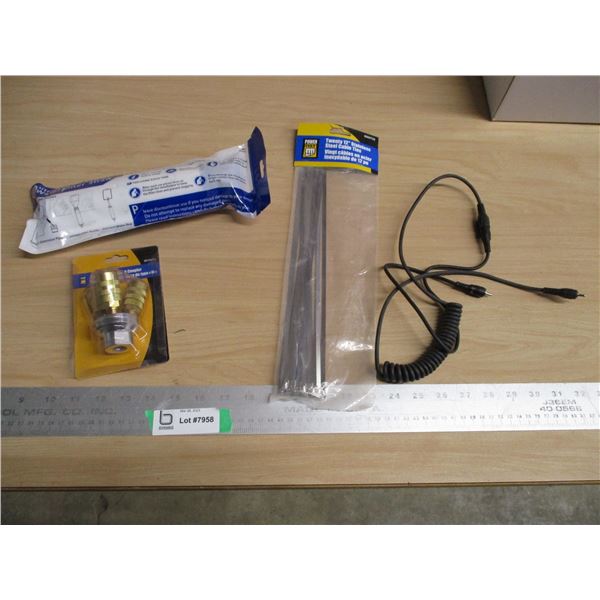 Stainless Steel Cable Ties + "M" Style 3-Way Quick Coupler +Misc.