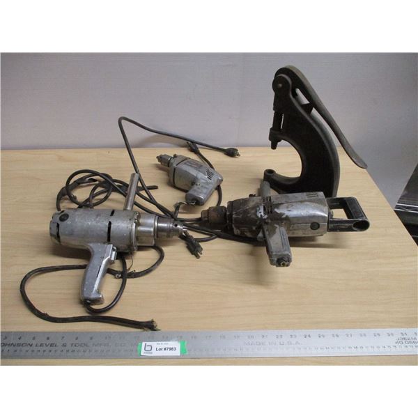 *(3) Parts Drills w/ Riveter