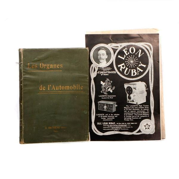 French Automobile Book, 1907, with advertisement.