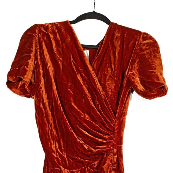 Vintage Brown Velvet Gown.