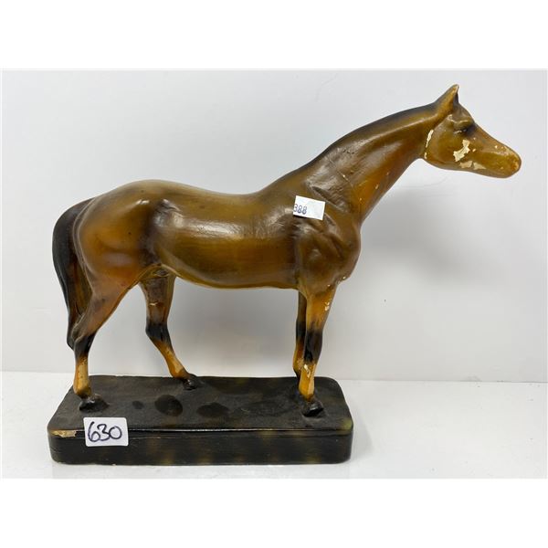 Vintage Chalk Art Horse Statue