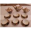 Image 1 : A Beautiful Tea Set With A Chinese Aesthetic ( Tea Pot, Creamer, Sugar, Cups, And Saucers )