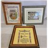 Image 1 : A Charming Trio Of Cross Stitched Framed Pictures